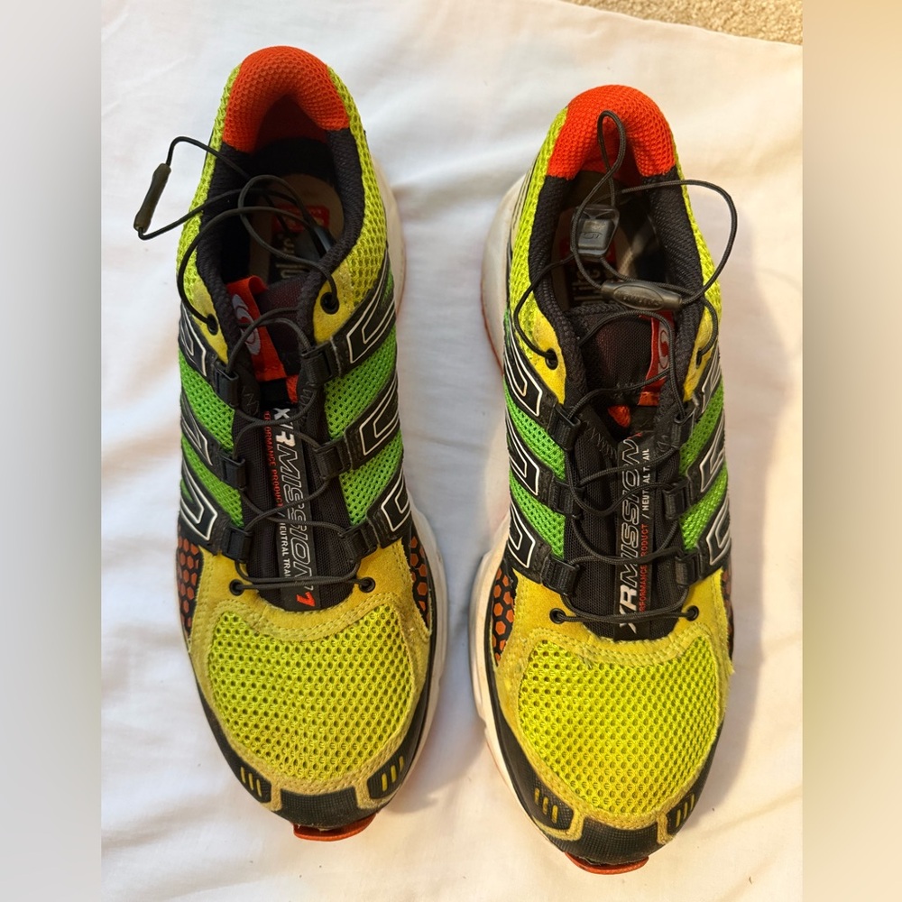 Salomon XR Mission Men's Athletic Running Shoes in Yellow & Green size 9
